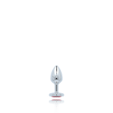 PINK GEM GLASS ANAL PLUG - SMALL